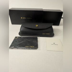 Linda farrow sunglasses case with box and soft cloth